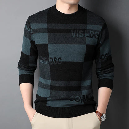 New Fashion Designer Brand Luxury Street Wear Knit Pullover For Men's Clothing