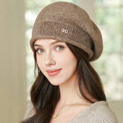 Windproof Solid Color Pile Hat Premium Feel Versatile Cap