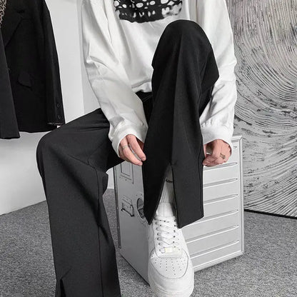 Black Harajuku Oversized Casual Streetwear For Men Trousers